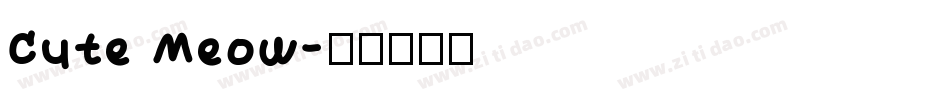 Cute Meow字体转换